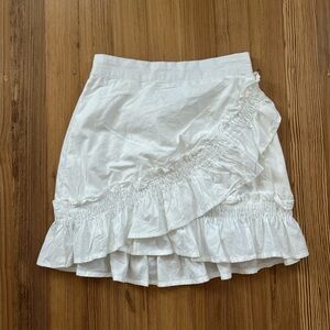 New White Ruffled Women's Skirt